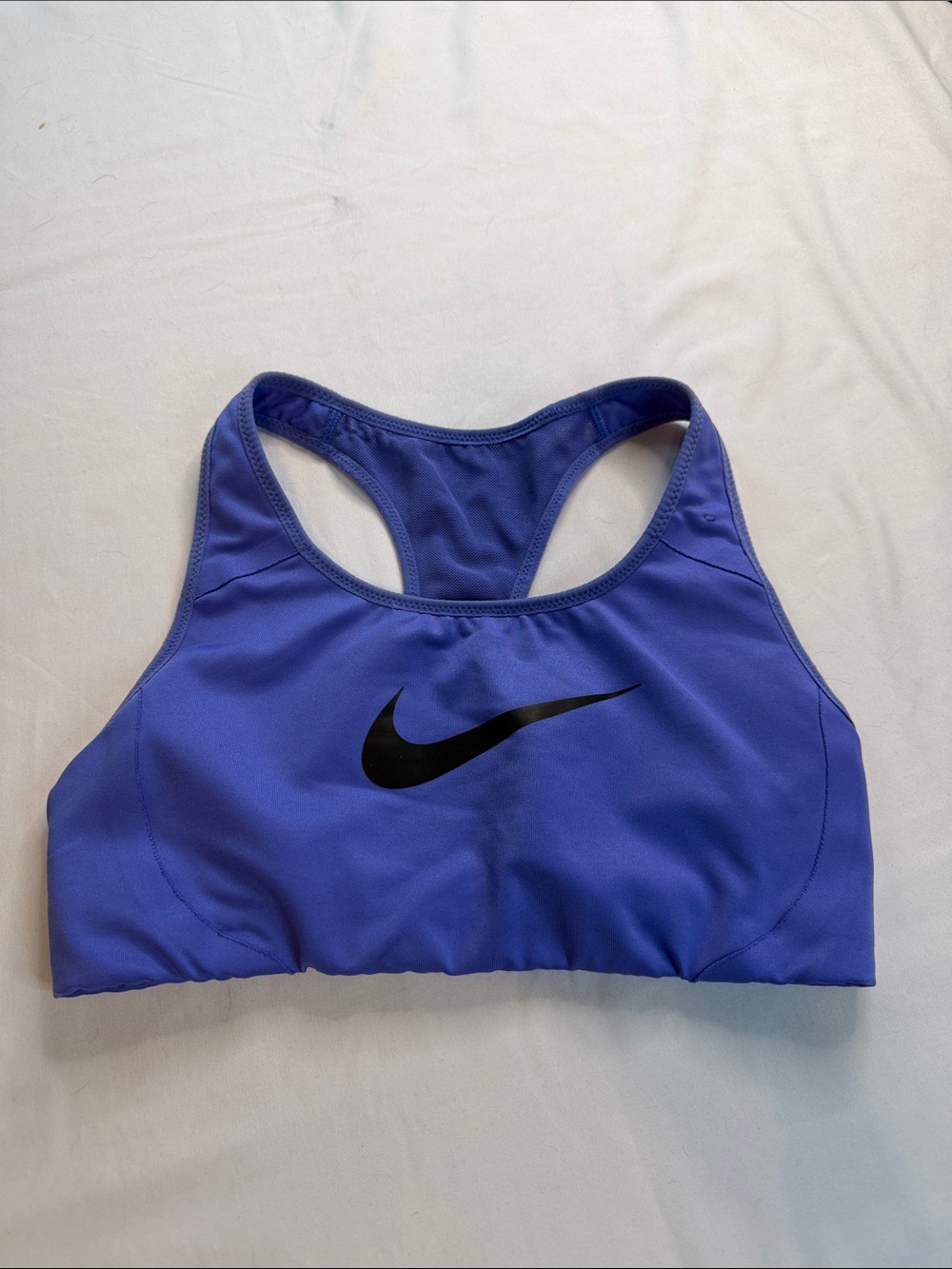 Nike Purple Racerback Training Sports Bra with Black Swoosh